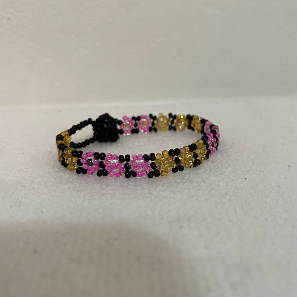 Huichol Beaded Flower Bracelet